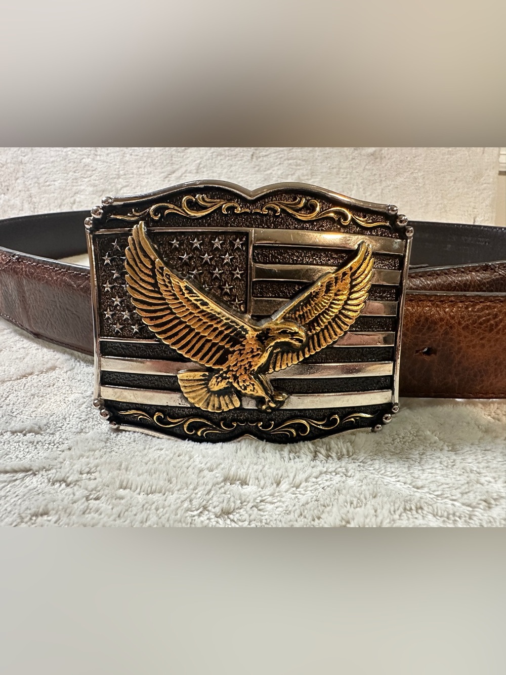Montana Silversmiths Belt Buck & Cody James Belt Made in Mexico
